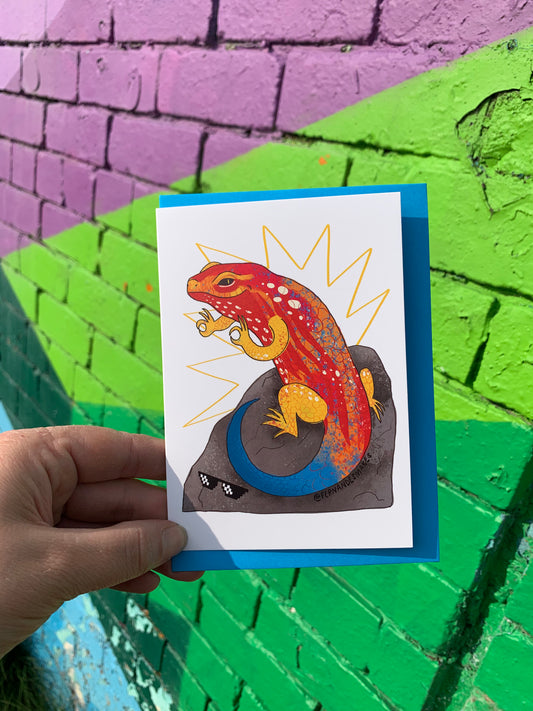 Cool Salamander Greeting Card