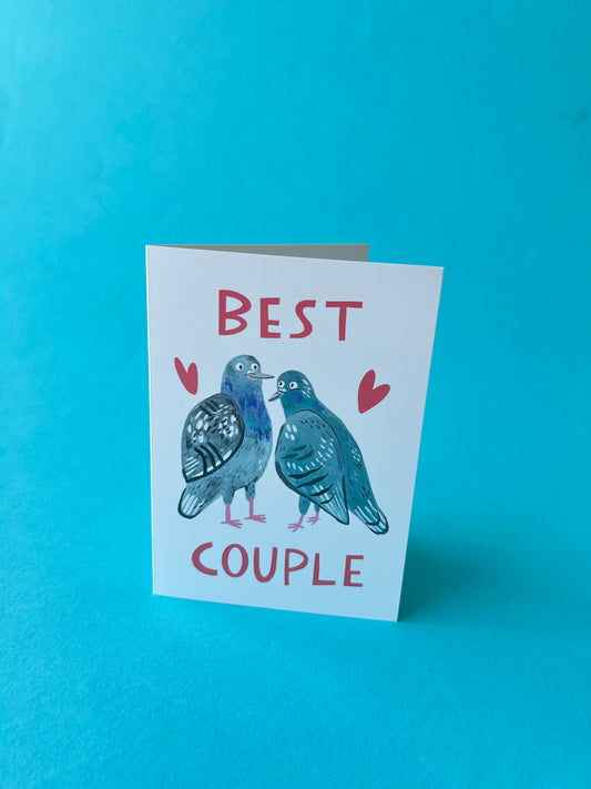 Best Couple Pigeon Greeting Card