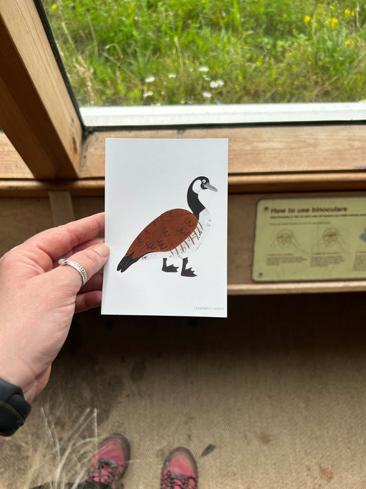 Proud Happy Goose (neck down) Postcard