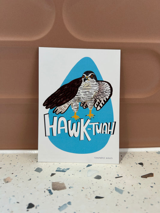 Hawk Tuah Bird Postcard