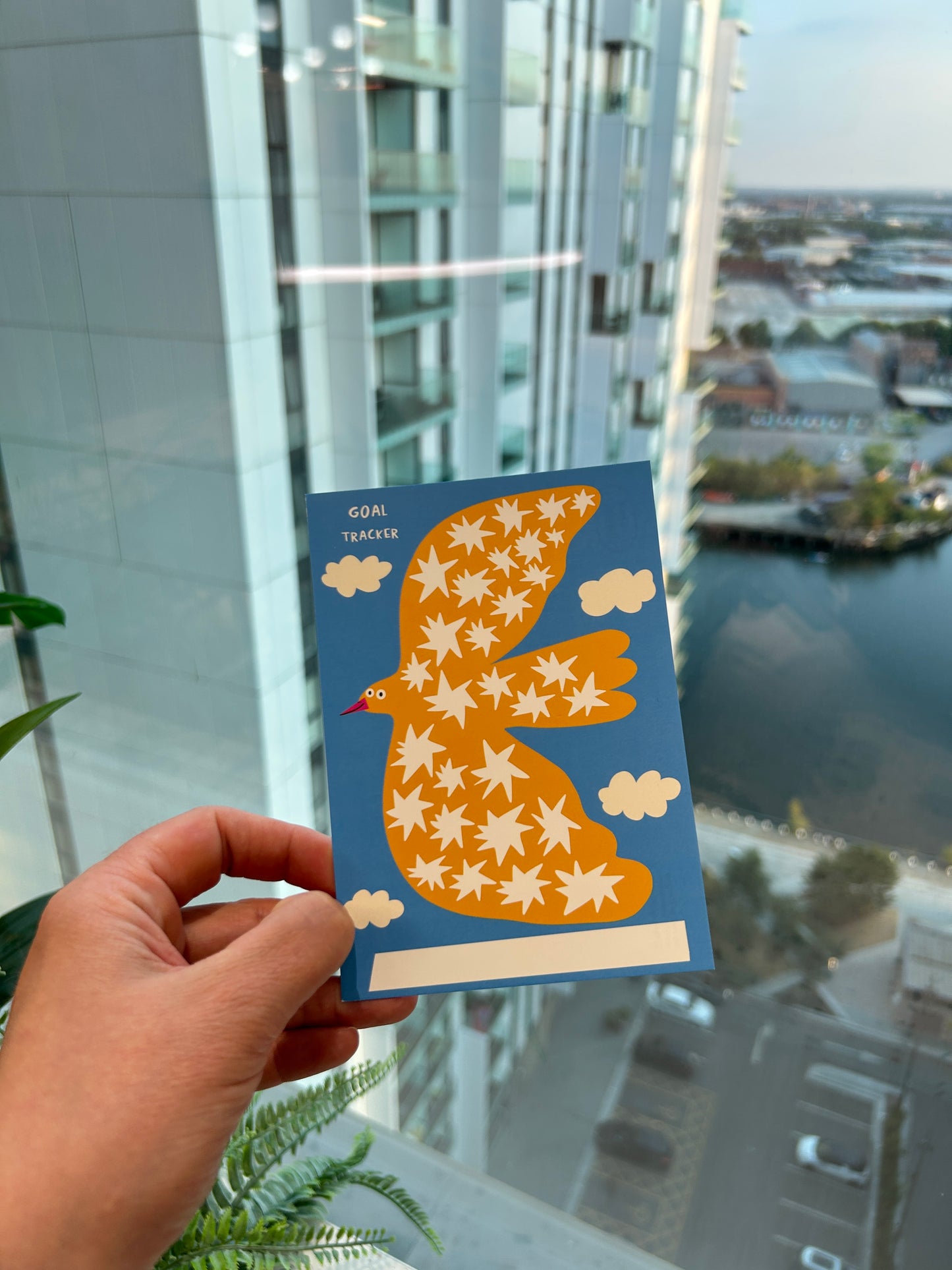 Goal Tracker Bird Postcard