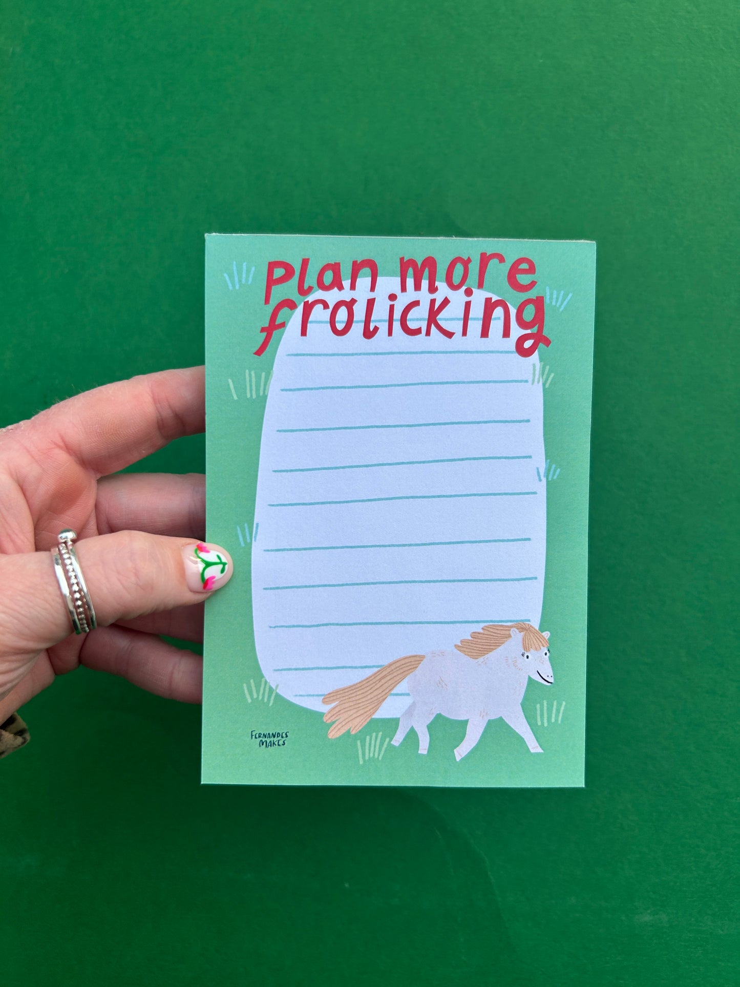 Plan More Frolicking Notepad