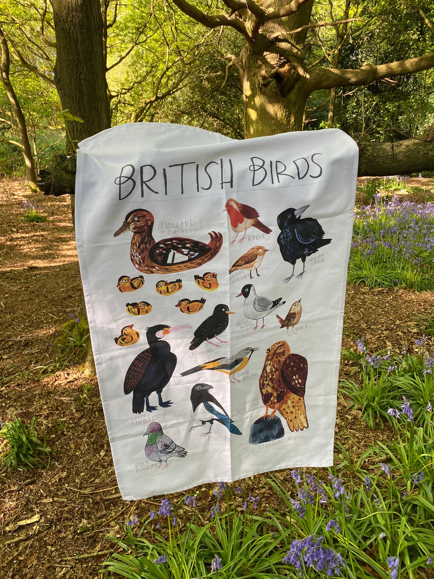 British Birds Tea Towel