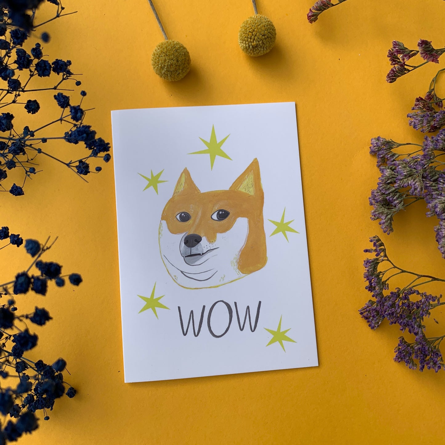 WOW Dog Meme Greeting Card