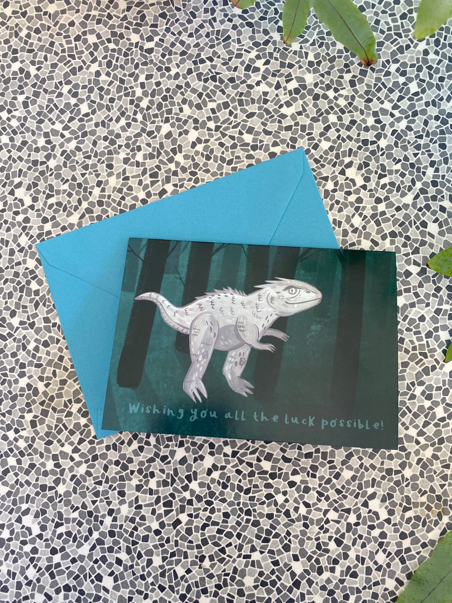 Wishing You All The Luck Possible T-Rex Greeting Card