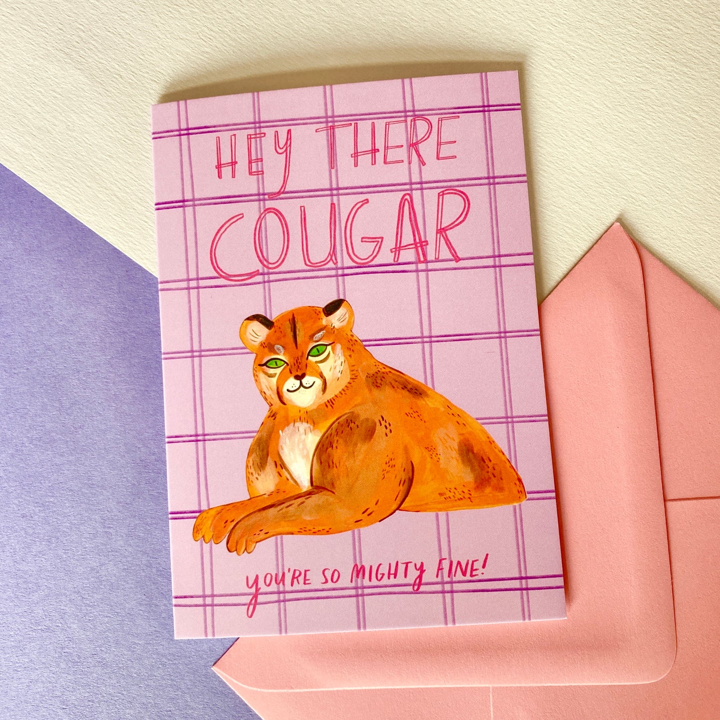 Hey There Cougar Greeting Card