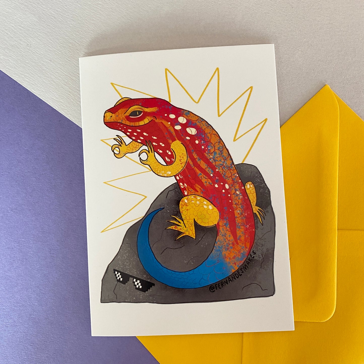 Cool Salamander Greeting Card