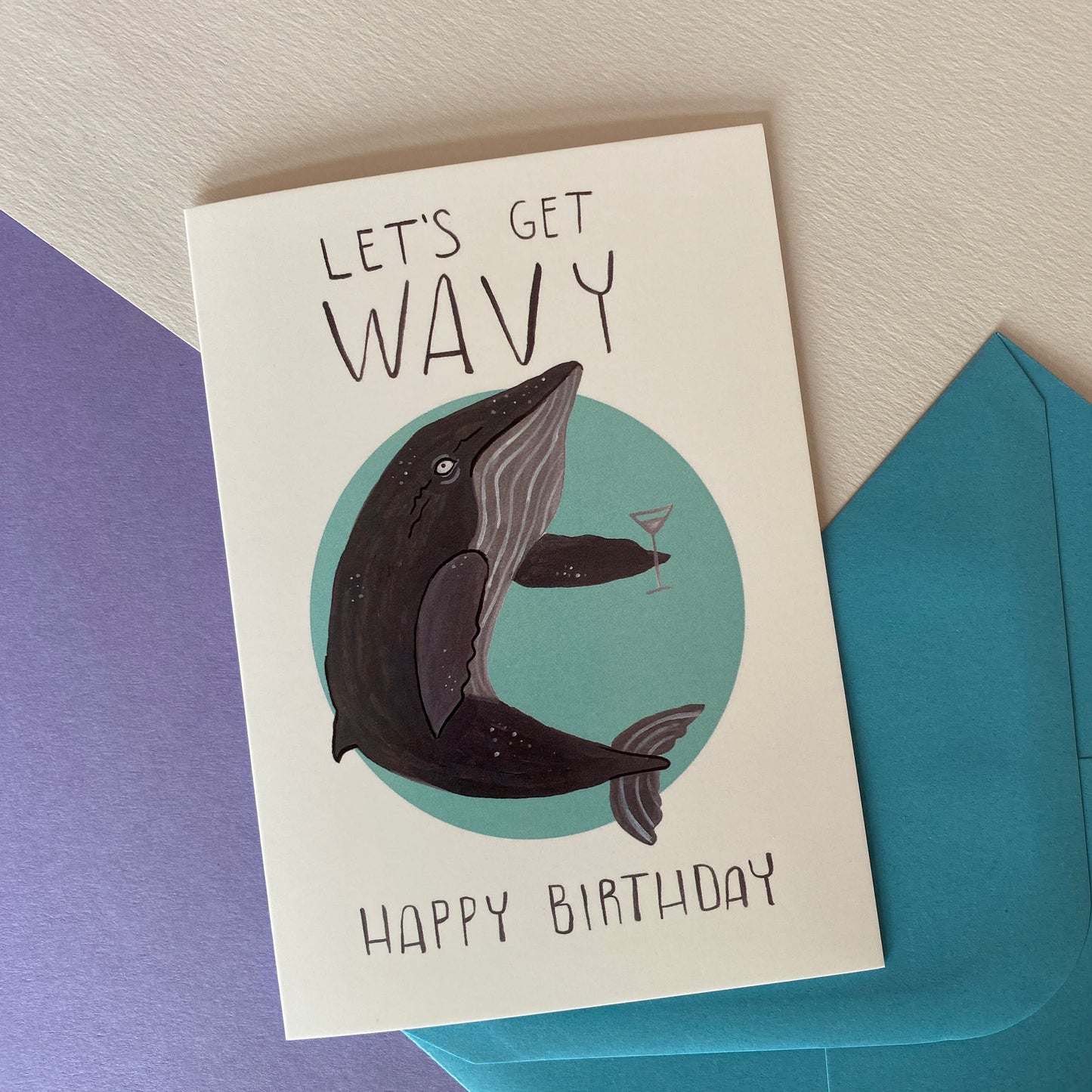 Let's Get Wavy Greeting Card