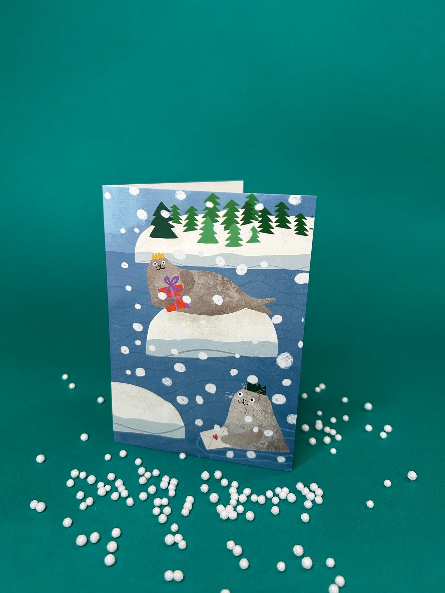 Seals Christmas Greeting Card