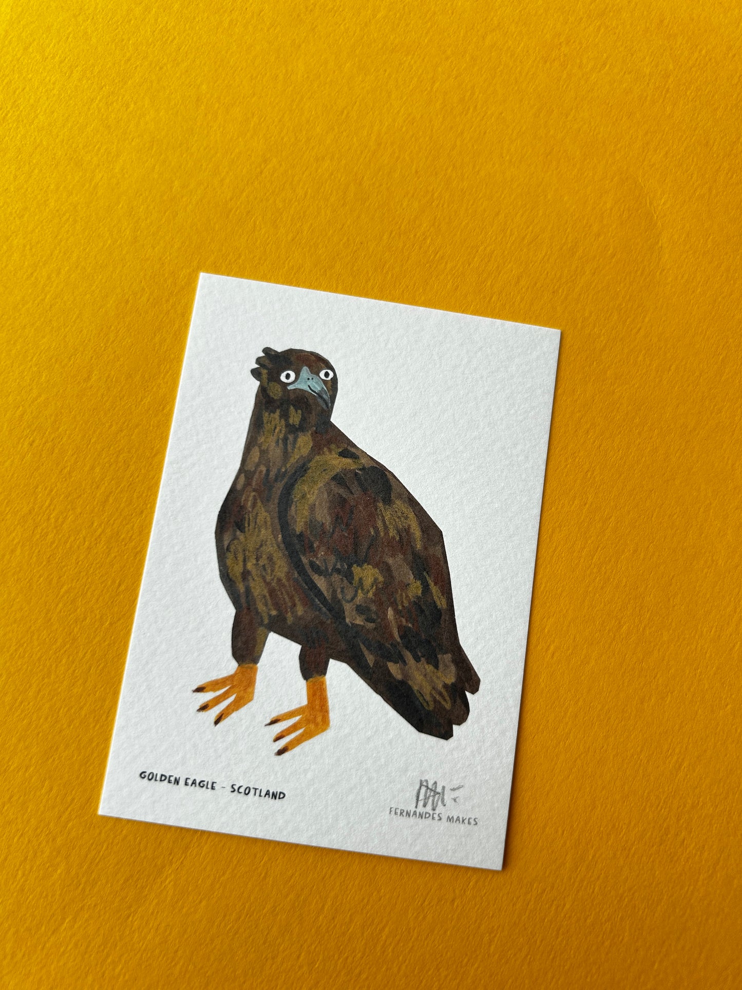 Golden Eagle World Birds Mini Print (A7)