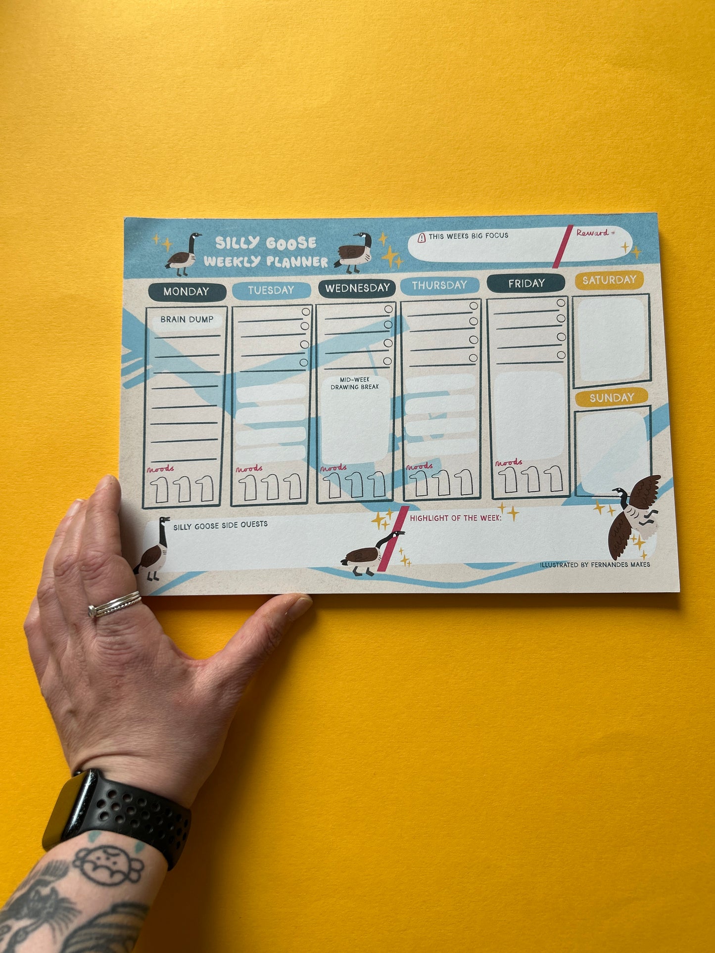 Silly goose A4 Desk Pad