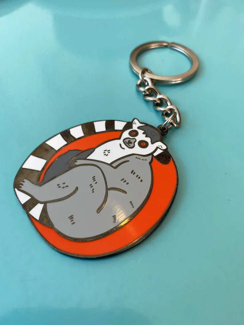 Lemur Enamel Keychain by Fernandes Makes