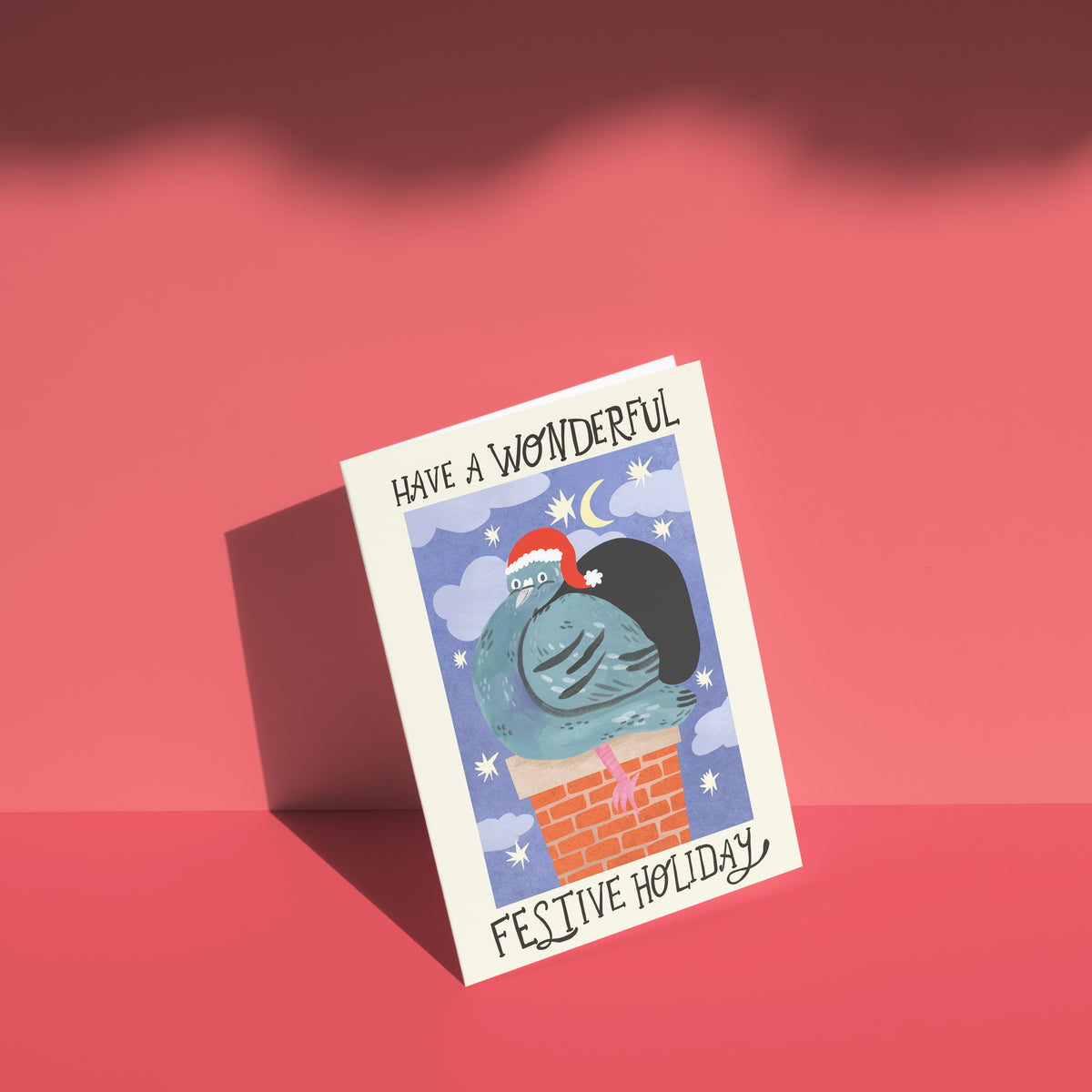 Wonderful Festive Holiday Chimney Festive greetings card