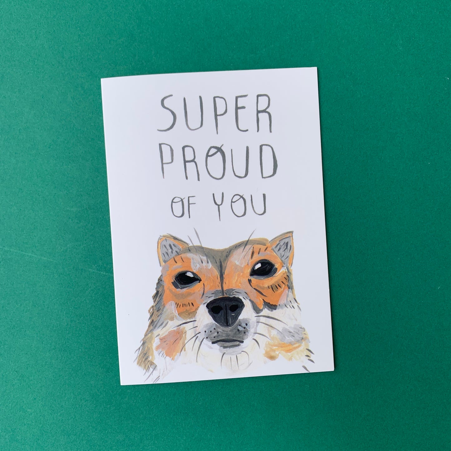 Super Proud of You! Corgi dog Congratulations/Well Done greeting card - Fernandes Makes