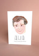 Aha Alan Partridge Inspired Greetings Card - Fernandes Makes - TV Comedy Character, Steve Coogan, Funny Portrait Illustration, Blank Inside - Fernandes Makes
