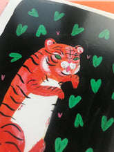 Tiger Greetings Card - Fun Animal Greetings Card, Tiger Illustration, Illustrated Card, Blank Inside for Any Occasion, Jungle Animal Art - Fernandes Makes
