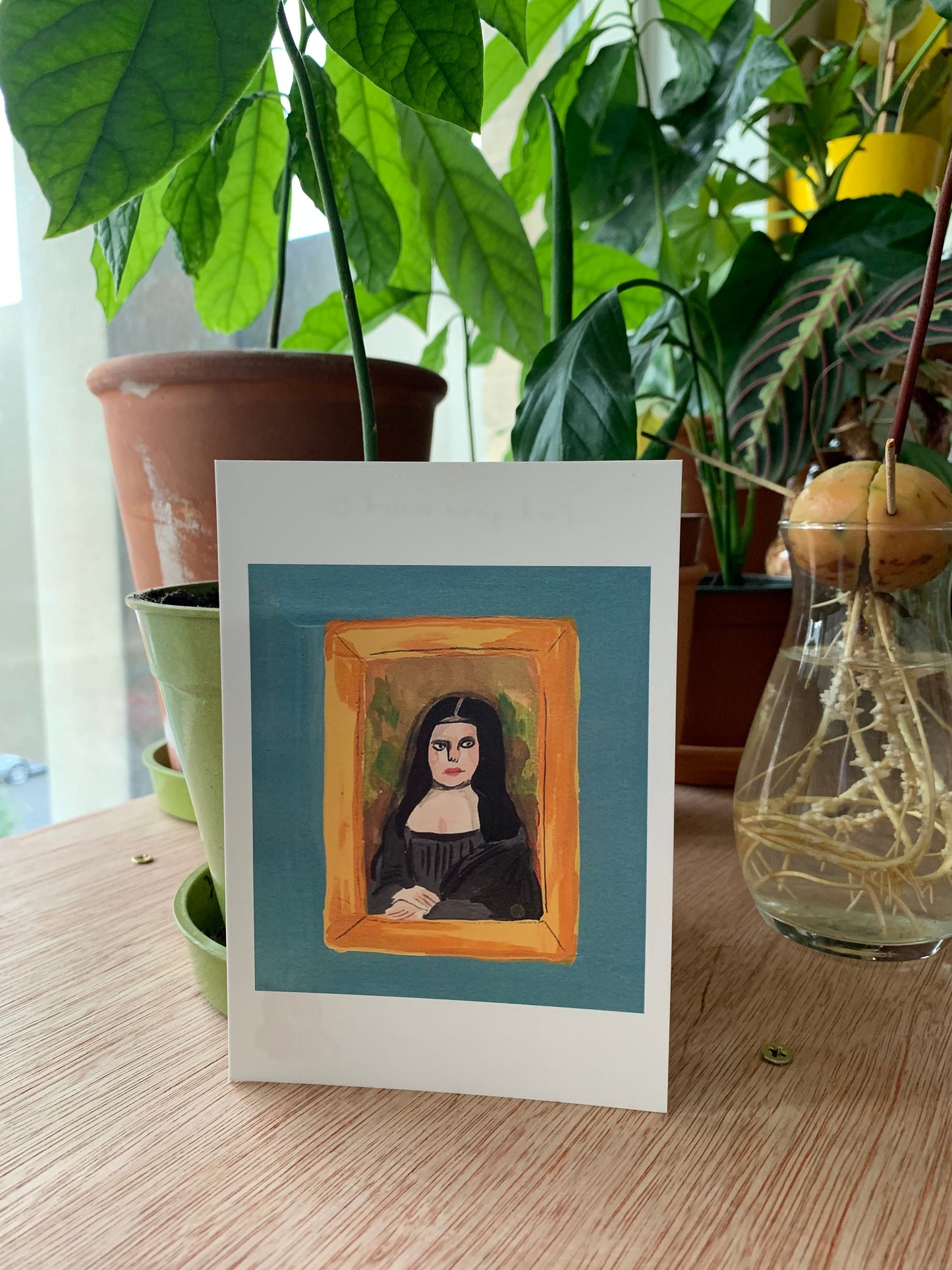 Mona Lisa art lovers gallery style postcard A6 - Fernandes Makes