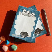 Trash thoughts Raccoon - A6 50 page Notepad / Jotter / List Pad - Fernandes Makes