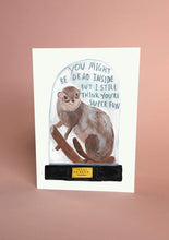 You Might be Dead Inside but Super Fun quirky Ferret Illustrated Home Decor, Animal Painting for animal Lovers, funny Nature Themed Wall Art - Fernandes Makes