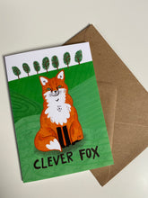 Clever Fox - A6 Greeting card - Woodland wildlife animal illustration - Fernandes Makes
