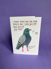 I know things are far from perfect - Pigeon thinking of you card A6 Greeting card -  Bird animal illustration - Fernandes Makes