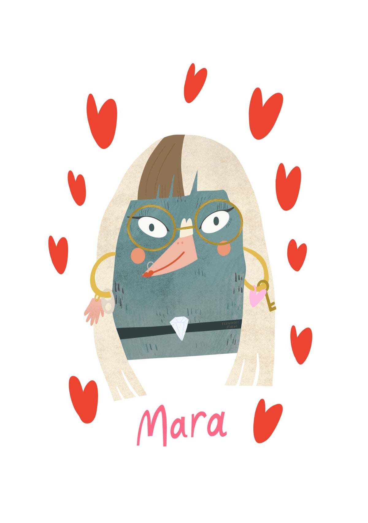Digital Pigeon Portrait