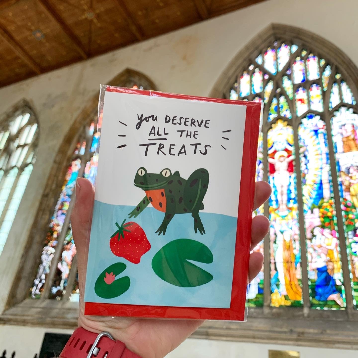 You Deserve All The Treats Frog Greeting Card