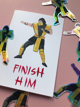 Finish Him - Mortal Kombat Scorpion Greeting Card