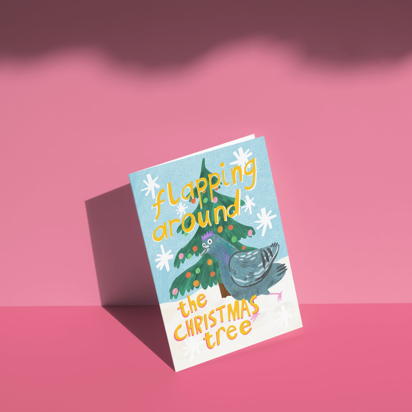 Flapping Around the Christmas Tree greetings card