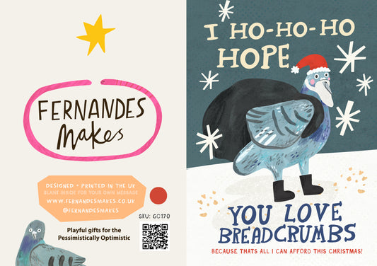 Ho Ho Hope Breadcrumbs greetings card