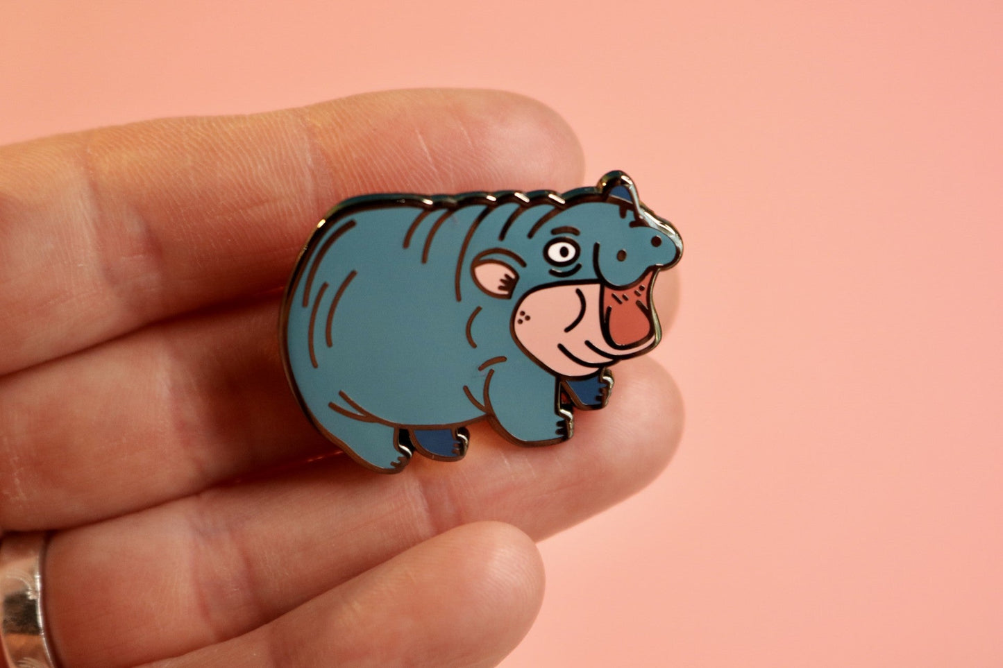 Pygmy Hippo Enamel Pin