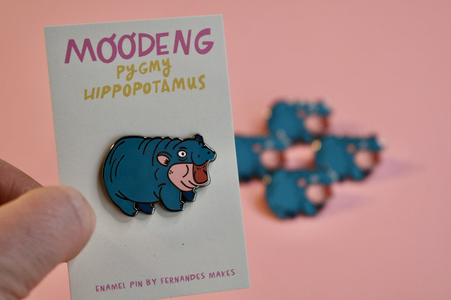 Pygmy Hippo Enamel Pin