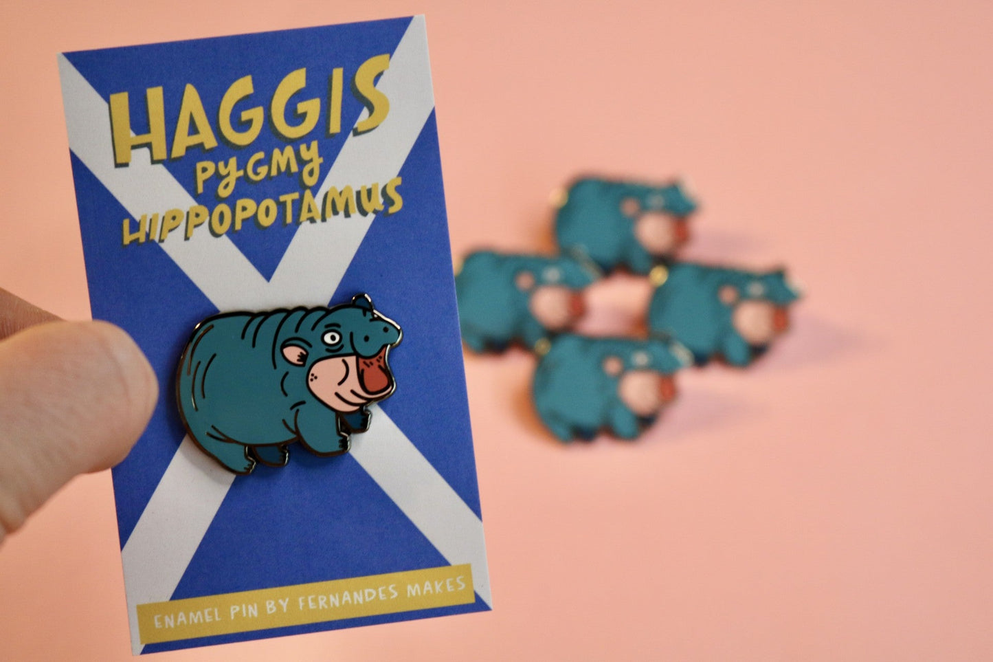 Pygmy Hippo Enamel Pin