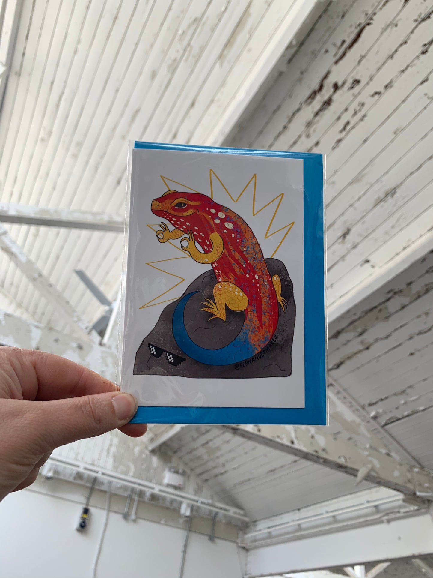 Cool Salamander Greeting Card