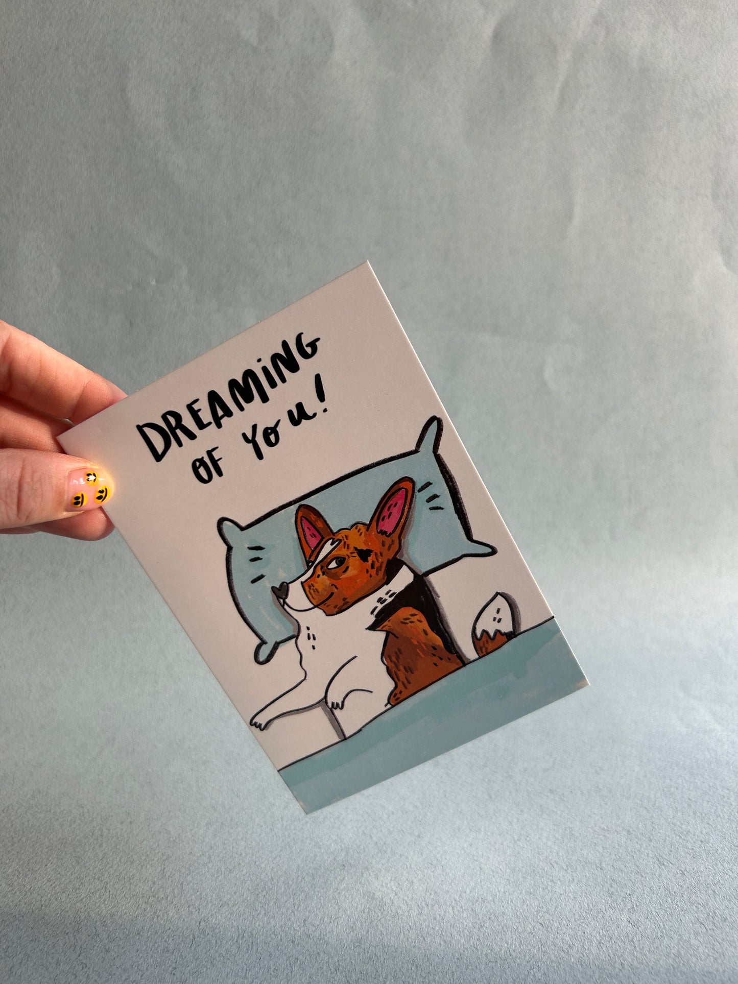 Dreaming of You! Corgi Greeting Card