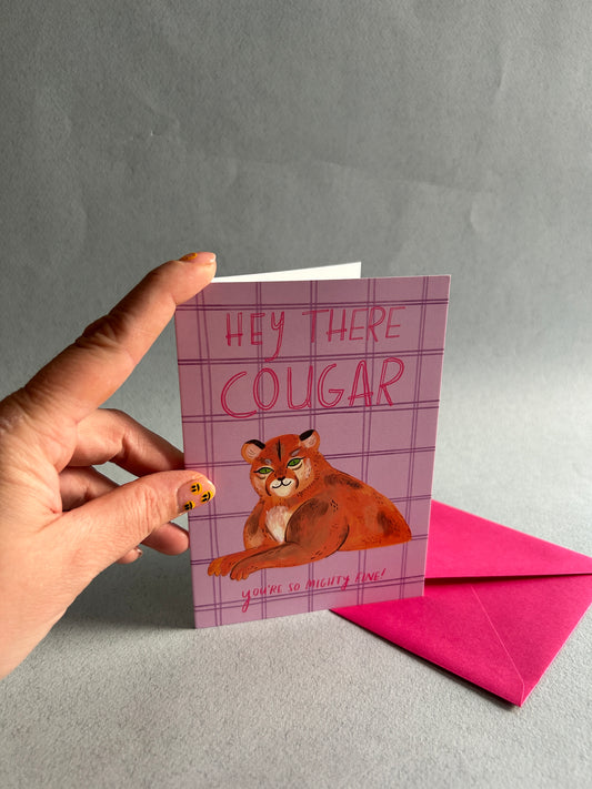 Hey There Cougar Greeting Card