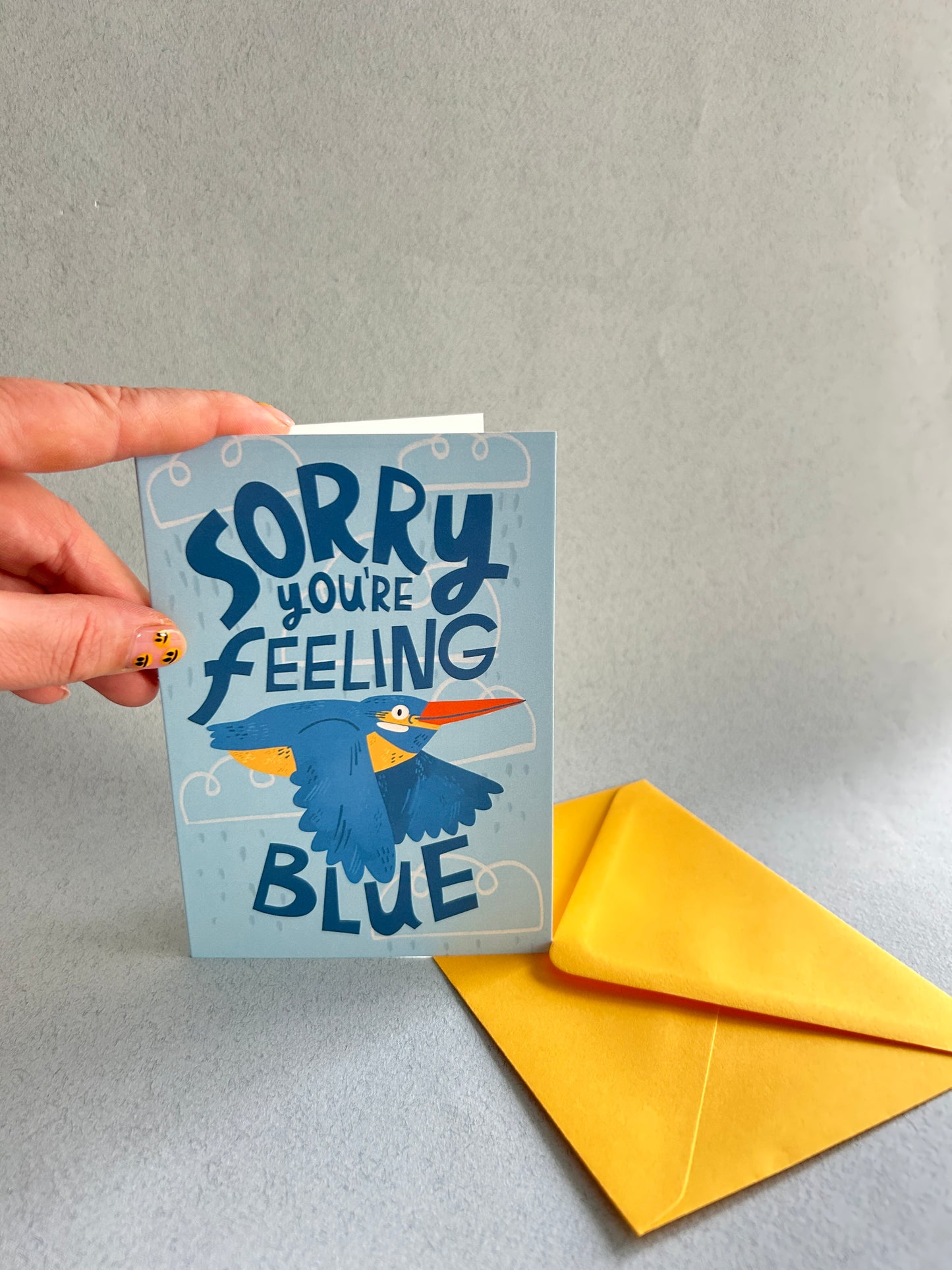 Sorry You're Feeling Blue / Kingfisher / Greeting Card