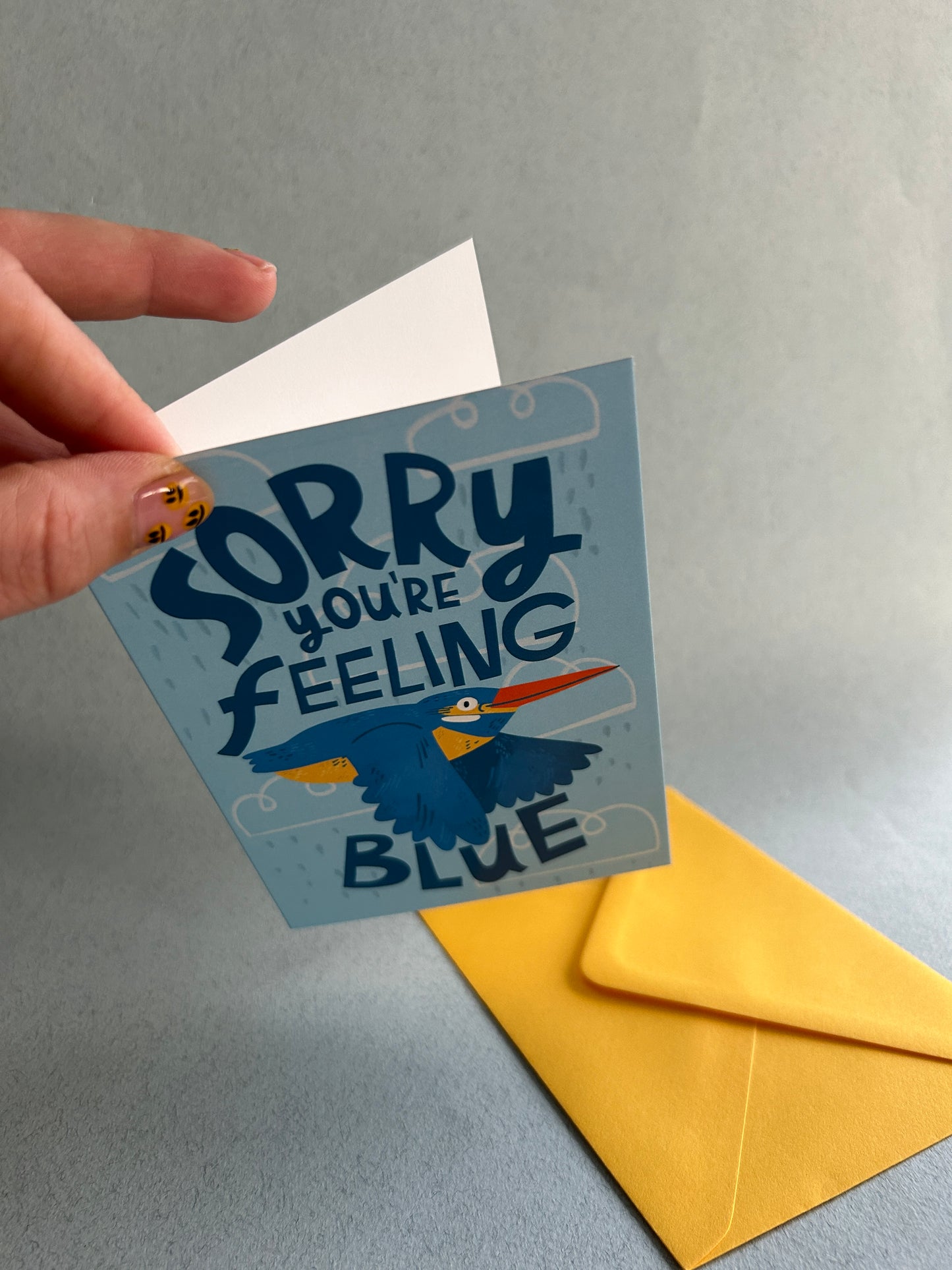 Sorry You're Feeling Blue / Kingfisher / Greeting Card