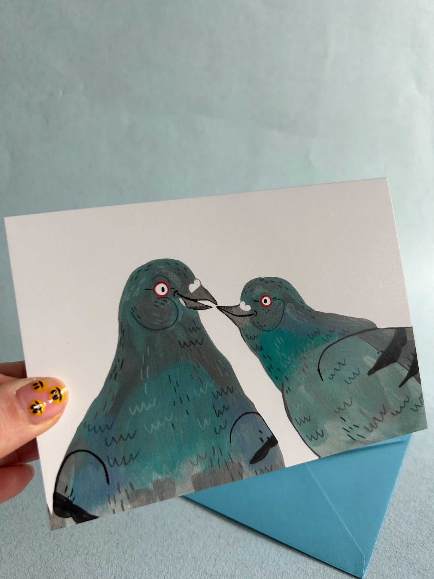 Pigeons In Love Greeting Card
