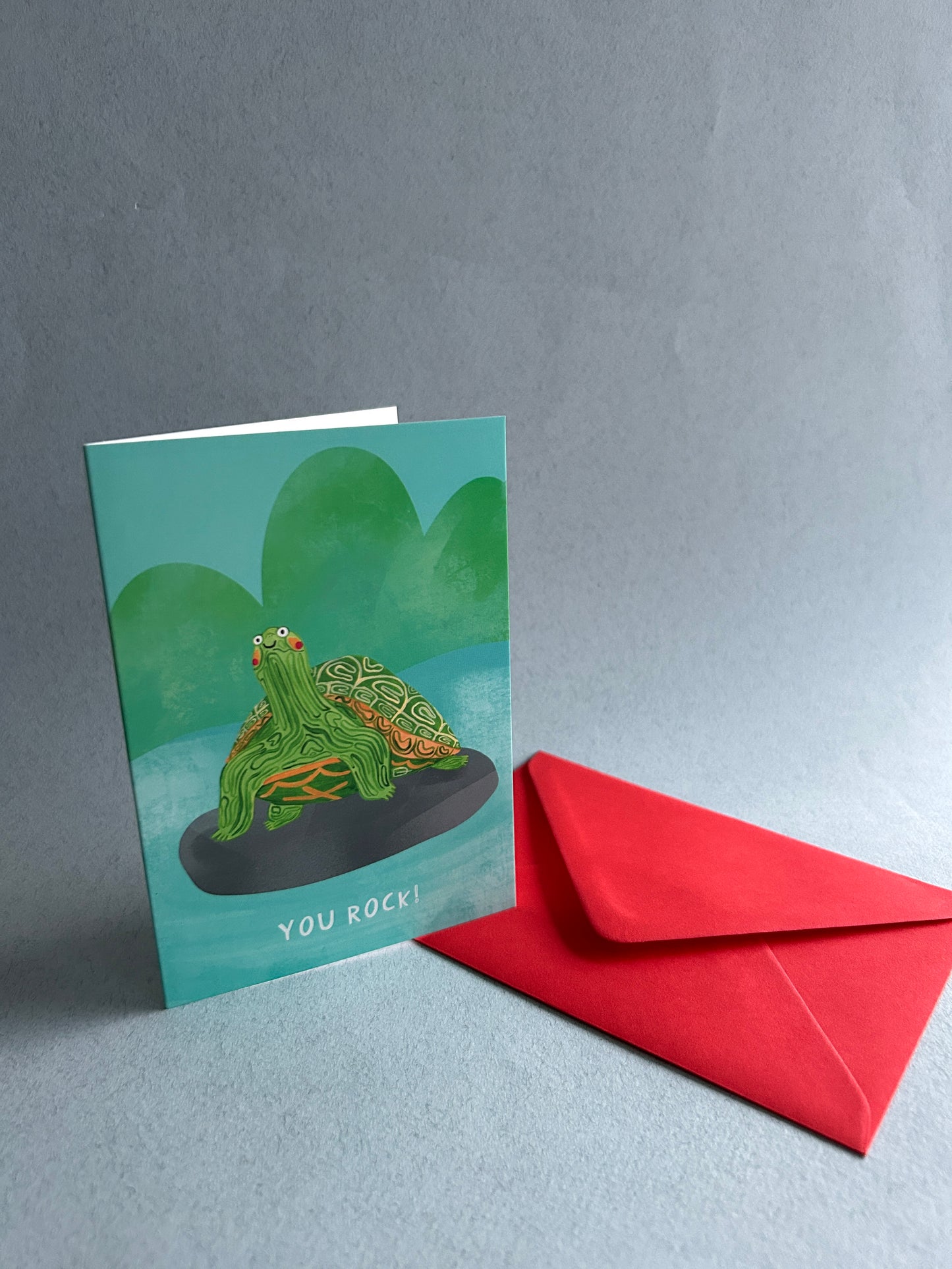 You Rock Turtle Greetings Card
