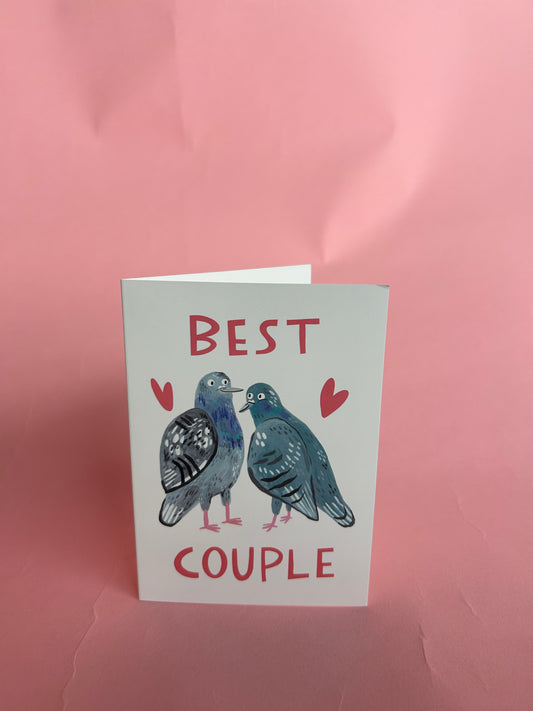 Best Couple Pigeon Greeting Card