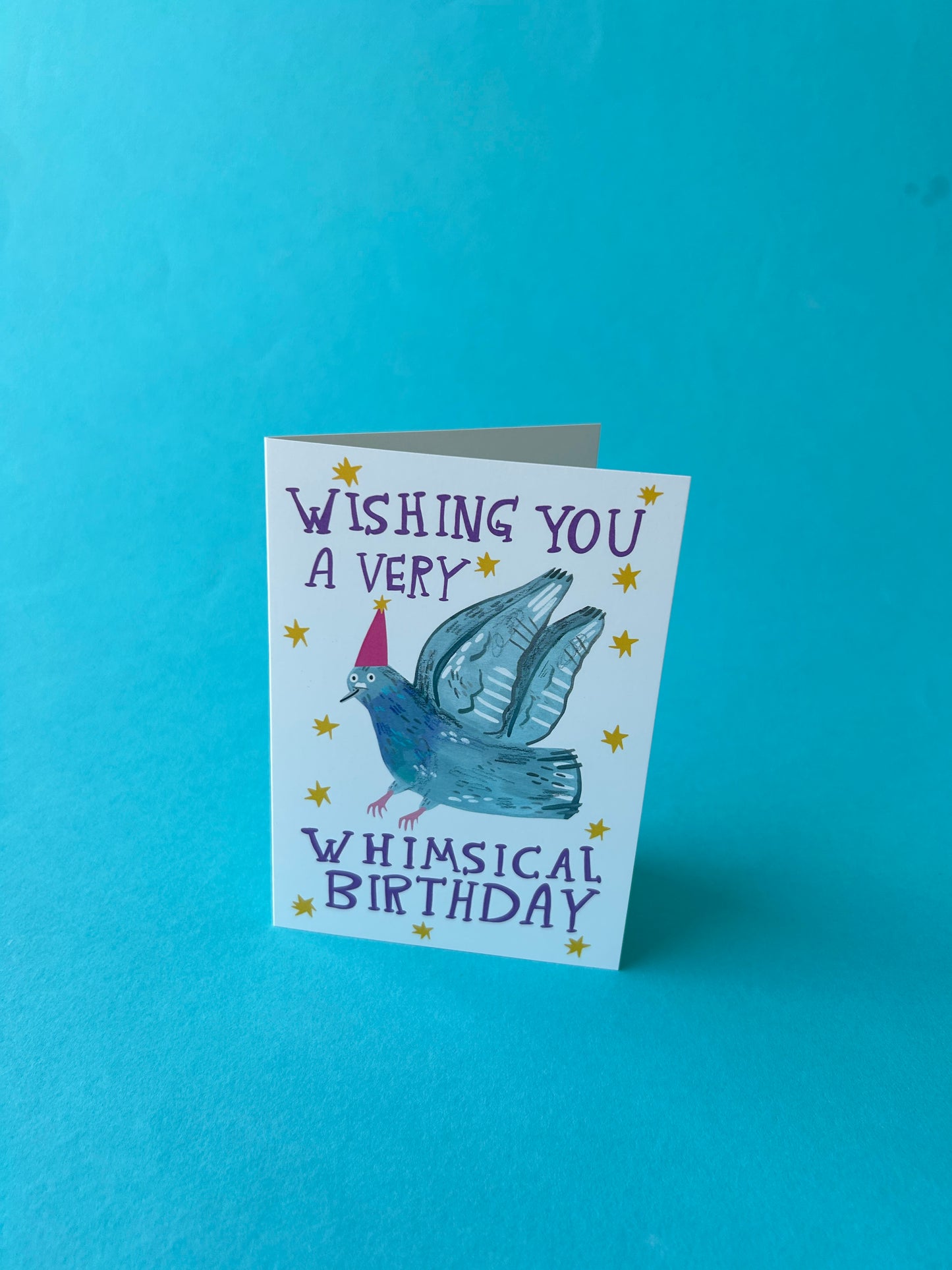 Whimsical Pigeon Birthday Greeting Card
