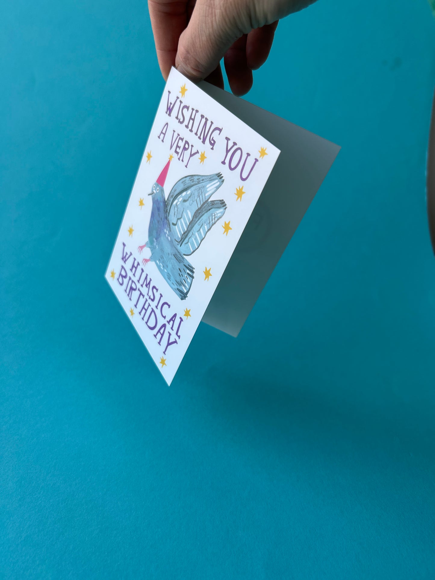 Whimsical Pigeon Birthday Greeting Card
