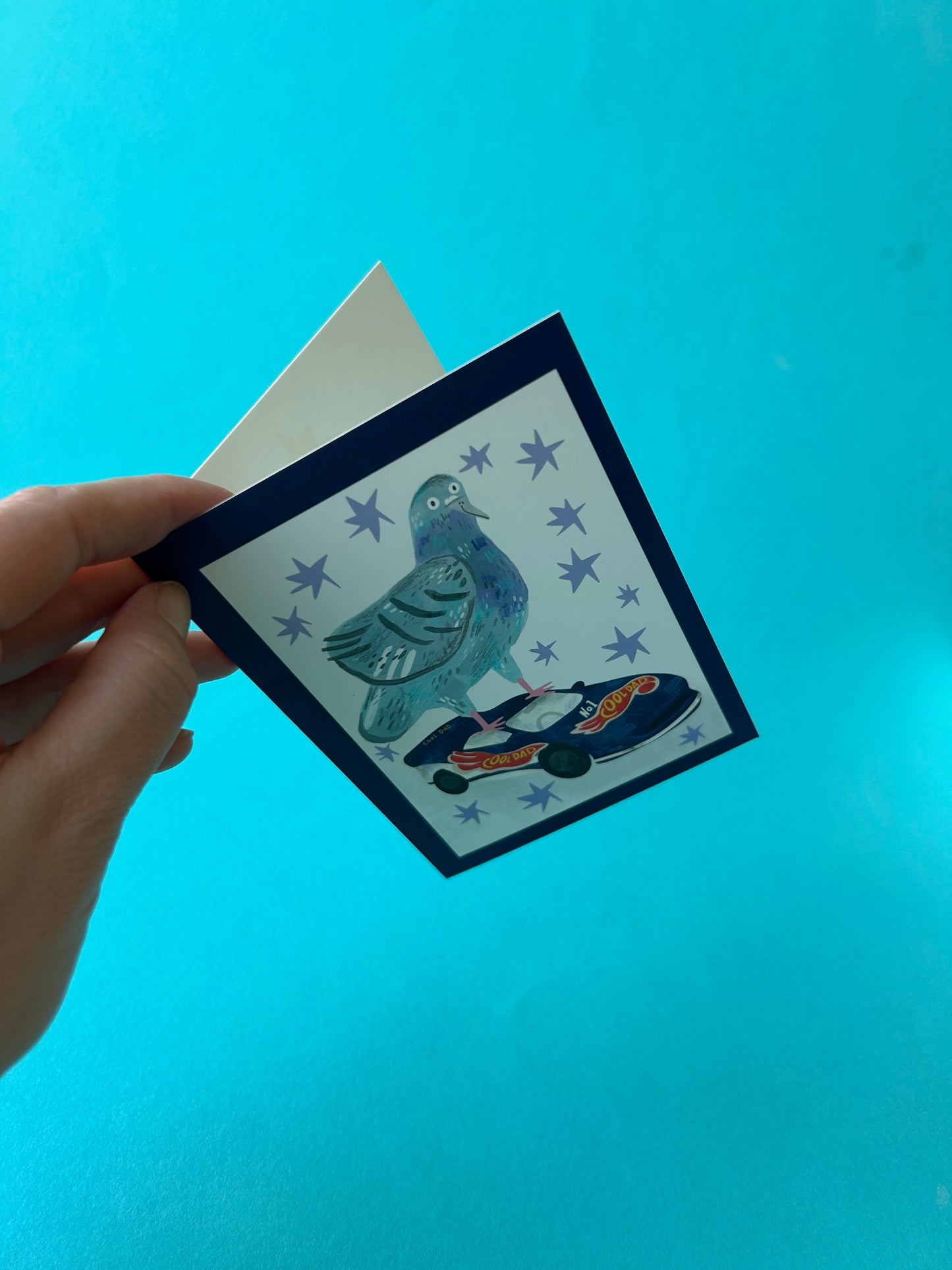 Cool Dad Pigeon Greeting Card