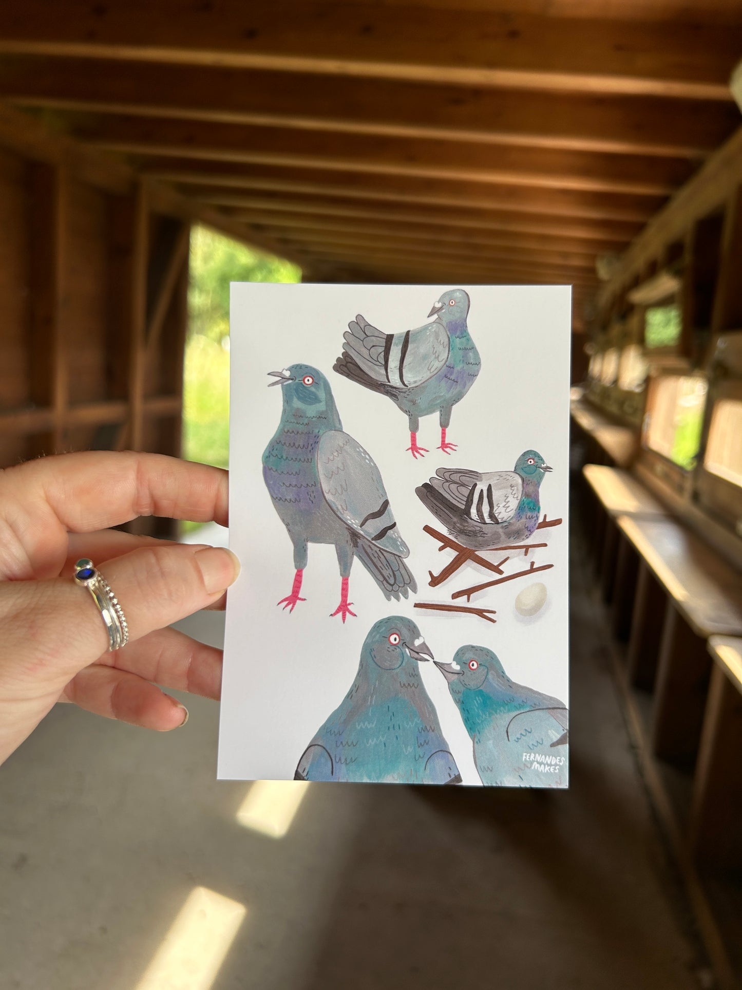Pigeon Pals Postcard
