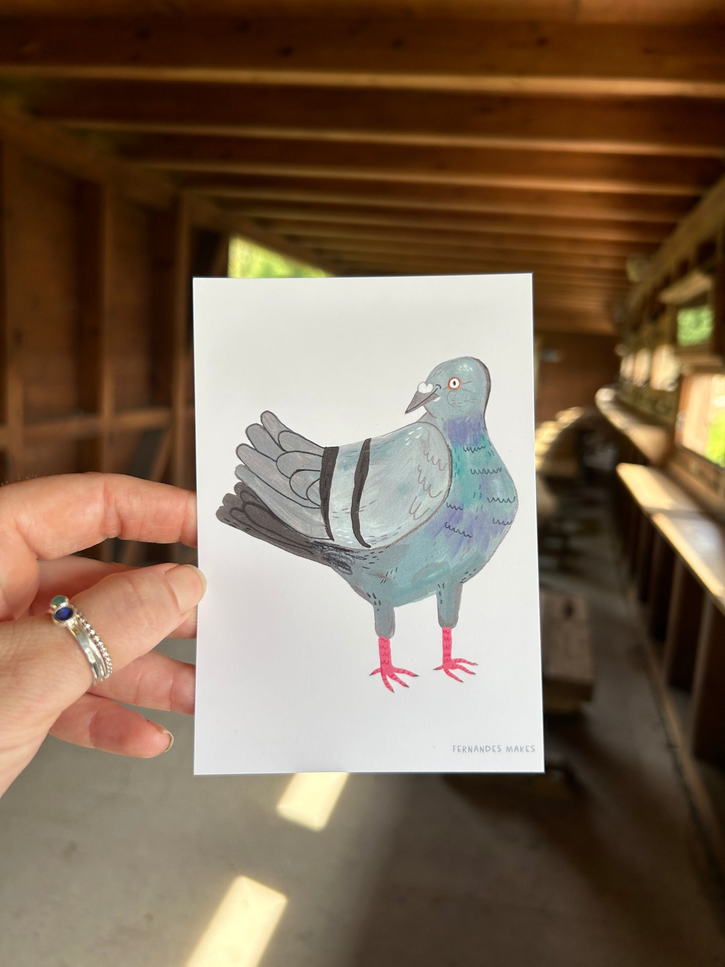 Derpy Pigeon Postcard