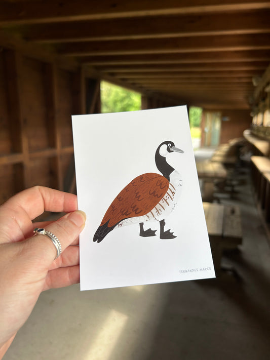Proud Happy Goose (neck down) Postcard