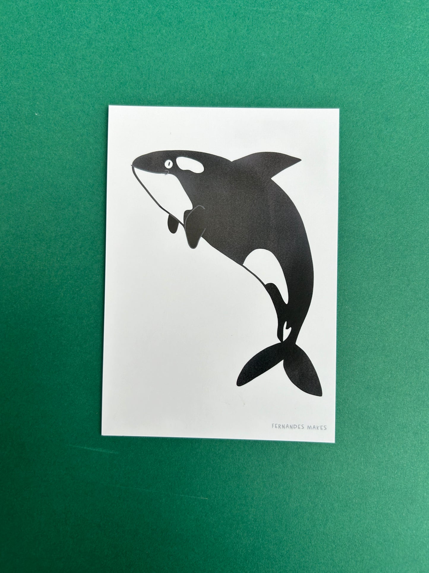 Happy Orca Whale Postcard