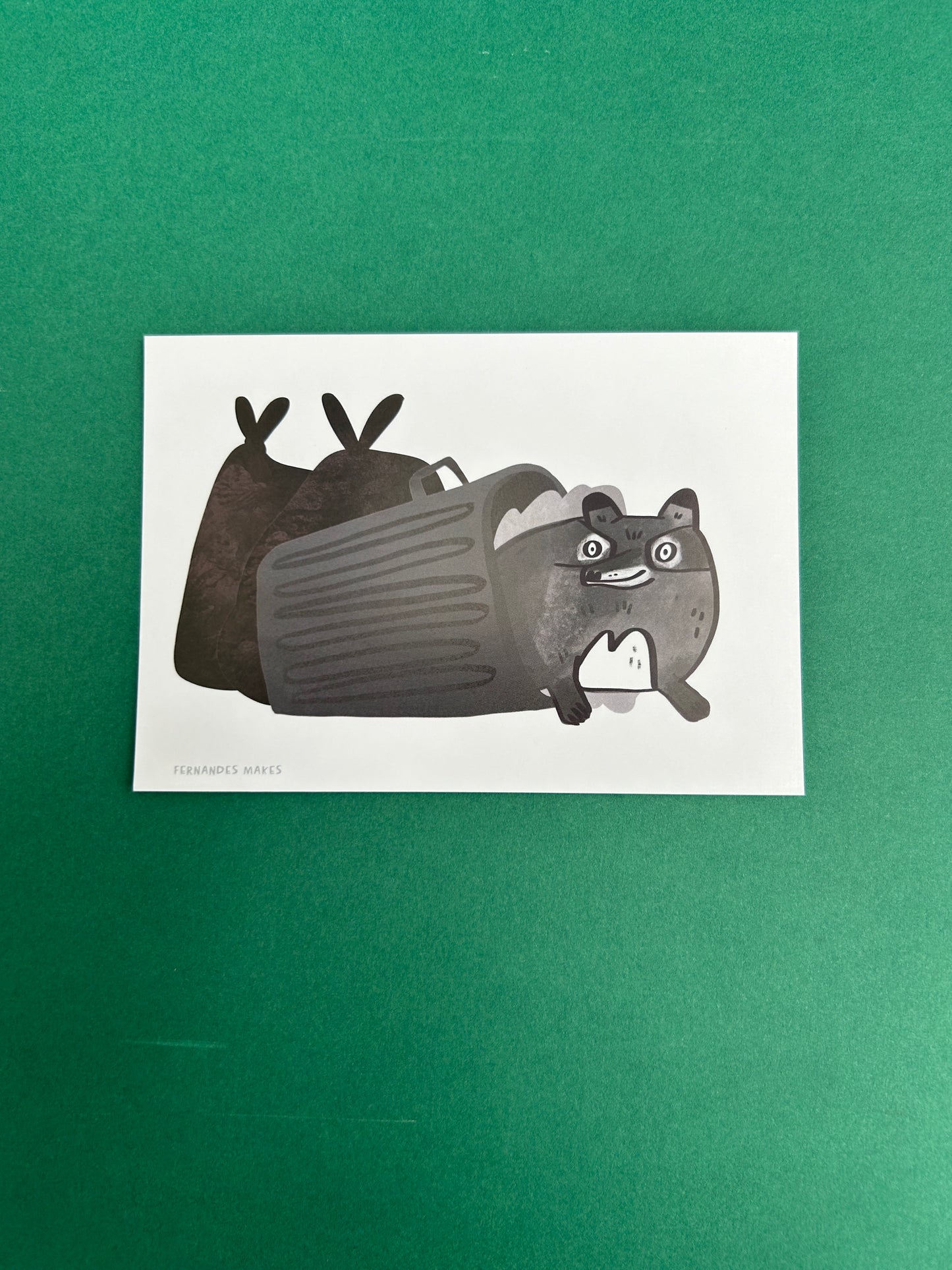 Trash Raccoon Postcard