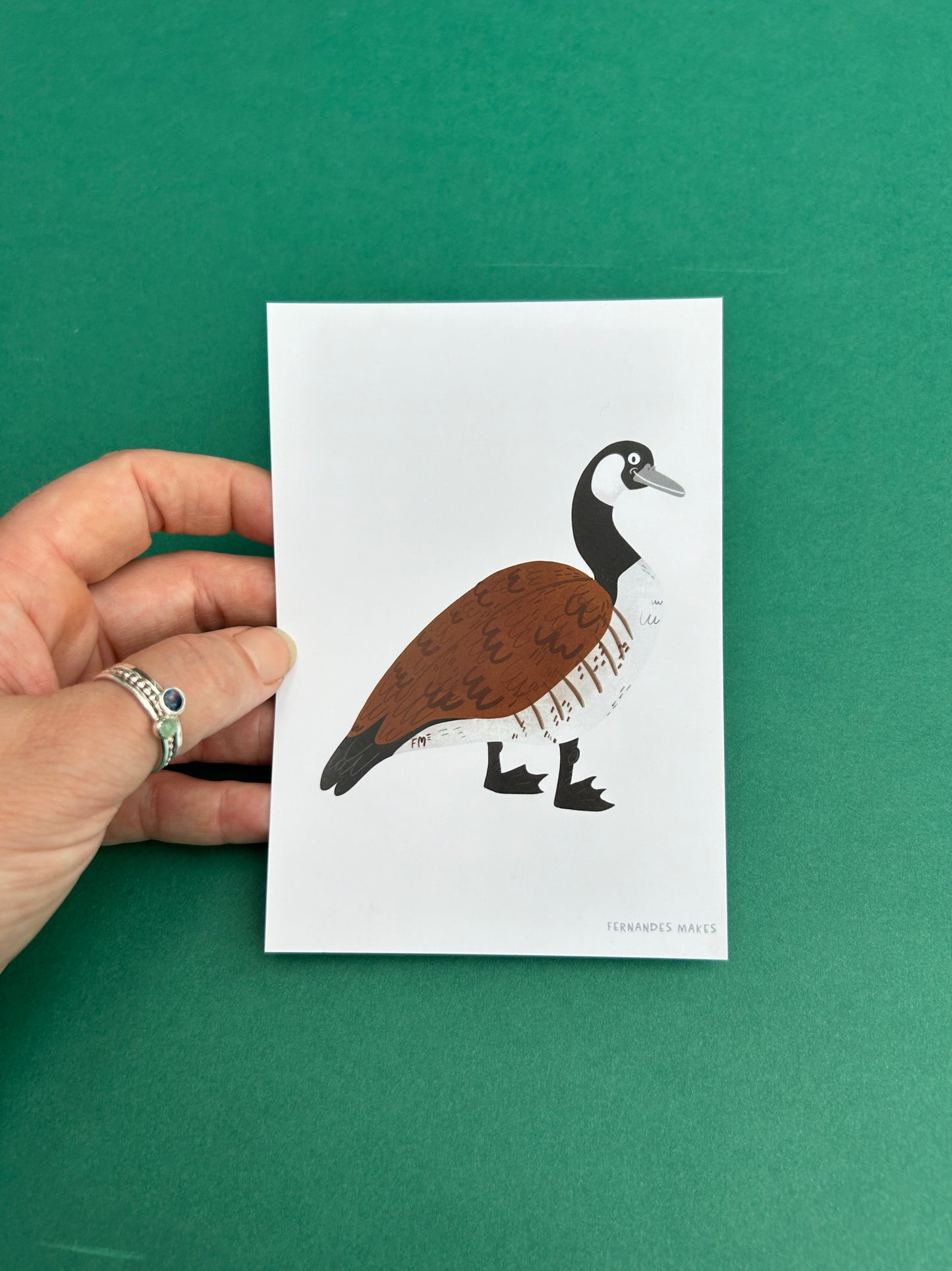 Proud Happy Goose (neck down) Postcard
